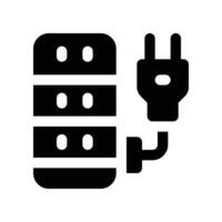 power strip icon. glyph icon for your website, mobile, presentation, and logo design. vector
