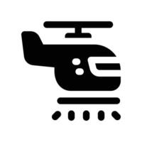 helicopter icon. glyph icon for your website, mobile, presentation, and logo design. vector