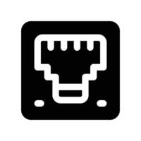 ethernet port icon. glyph icon for your website, mobile, presentation, and logo design. vector