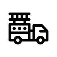 fire truck icon. line icon for your website, mobile, presentation, and logo design. vector