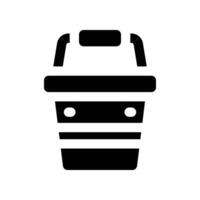 water bucket icon. glyph icon for your website, mobile, presentation, and logo design. vector