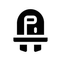 diode led icon. glyph icon for your website, mobile, presentation, and logo design. vector