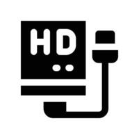 external hard drive icon. glyph icon for your website, mobile, presentation, and logo design. vector