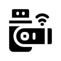 pendrive icon. glyph icon for your website, mobile, presentation, and logo design. vector