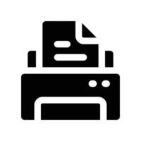 printer icon. glyph icon for your website, mobile, presentation, and logo design. vector