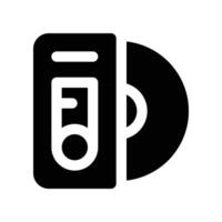 compact disc icon. glyph icon for your website, mobile, presentation, and logo design. vector