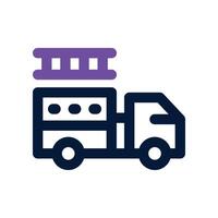 fire truck icon. dual tone icon for your website, mobile, presentation, and logo design. vector