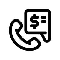 call icon. line icon for your website, mobile, presentation, and logo design. vector