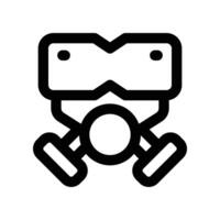 gas mask icon. line icon for your website, mobile, presentation, and logo design. vector