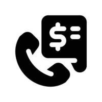 call icon. glyph icon for your website, mobile, presentation, and logo design. vector