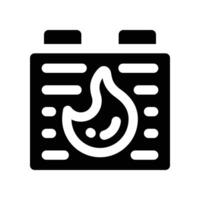 fire sign icon. glyph icon for your website, mobile, presentation, and logo design. vector