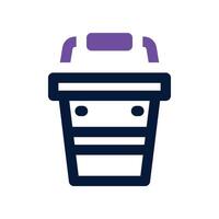 water bucket icon. dual tone icon for your website, mobile, presentation, and logo design. vector