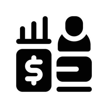 perfil icono. glifo icono para tu sitio web, móvil, presentación, y logo diseño. vector