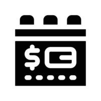 calendar icon. glyph icon for your website, mobile, presentation, and logo design. vector