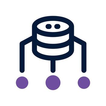 database icon. dual tone icon for your website, mobile, presentation, and logo design. vector