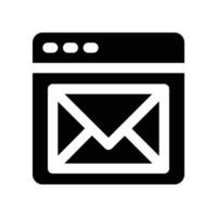 email icon. glyph icon for your website, mobile, presentation, and logo design. vector
