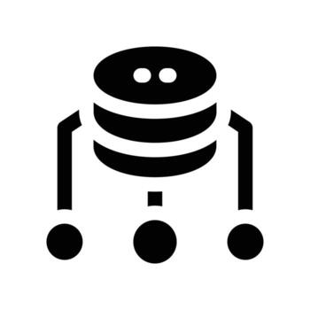 database icon. glyph icon for your website, mobile, presentation, and logo design. vector