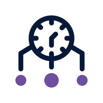 timing icon. dual tone icon for your website, mobile, presentation, and logo design. vector