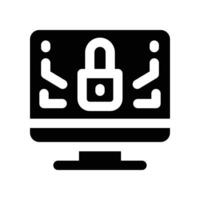 lock icon. glyph icon for your website, mobile, presentation, and logo design. vector
