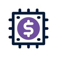chip icon. dual tone icon for your website, mobile, presentation, and logo design. vector