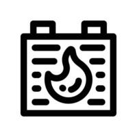 fire sign icon. line icon for your website, mobile, presentation, and logo design. vector