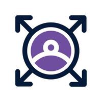 decision making icon. dual tone icon for your website, mobile, presentation, and logo design. vector