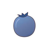 simple illustration of blueberries vector