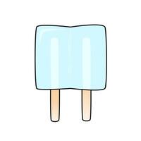 illustration of double stick ice cream that can be divided into two, ice cream with refreshing flavors vector