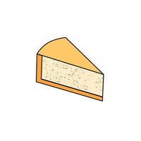 cake illustration with cream filling inside vector