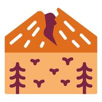 Merapi Mountain icon for web, app, infographic, etc vector