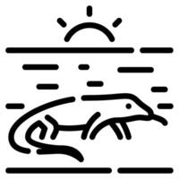 Komodo Island icon for web, app, infographic, etc vector