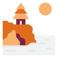 Kuta Beach icon for web, app, infographic, etc vector
