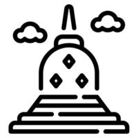Borobudur Temple icon for web, app, infographic, etc vector