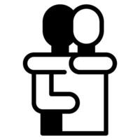 Hug icon for web, app, infographic, etc vector