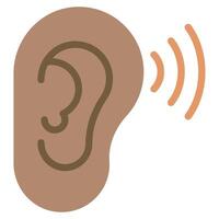 Listening Ear icon for web, app, infographic, etc vector
