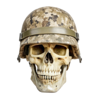A skull wearing a helmet with a skull on it png
