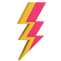 Lightning Bolt 3D Element png