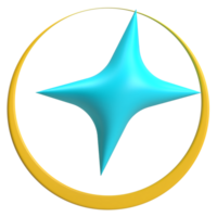 Star Sparkle 3D Element png