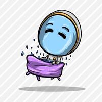 Astronaut TAKING A BATH vector