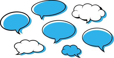 cloud shape speech bubble for design, oval shape speech bubble, speech bubble set vector
