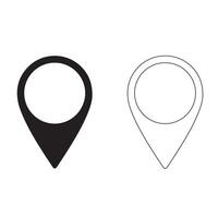 Location and Map Pin Icon Set Design vector