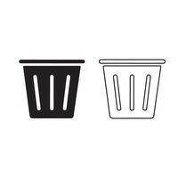 Black delete icon isolated on white background. Beautiful Delete icon vector