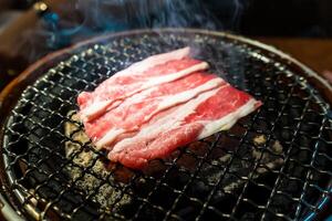 Aromatic Grilling.Succulent Meat with Smoke photo