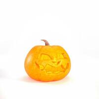 Jack o lantern isolated on white background for halloween concept, 3d rendering illustration. photo
