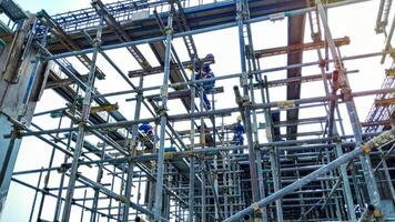 Scaffolding Framework at a construction site photo