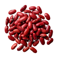 Top view of red beans isolated on transparent background png