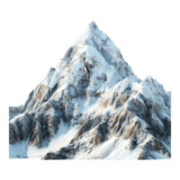 Majestic mountain peaks covered in snow Isolated in transparent background. on transparent background png