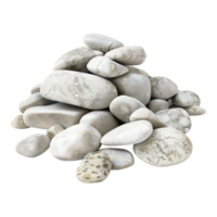 Pile of white stones Isolated in transparent background. png