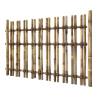 A bamboo fence with many different sizes of bamboo sticks png