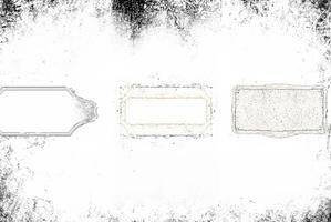 Rough, distressed border texture with black grunge edges and empty white center, ideal for overlay effects. photo